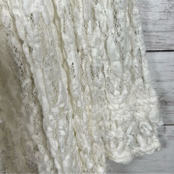 Surrealist USA Ivory Pucker Lace Bohemian Romantic Cottagecore Chic Jacket M/L - Picture 6 of 10